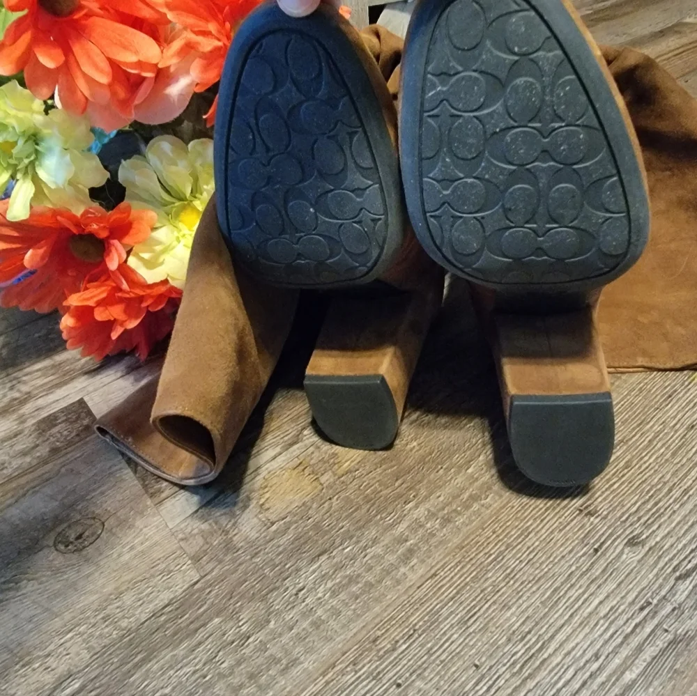 Coach Suade Heeled Boots - Picture 3 of 4
